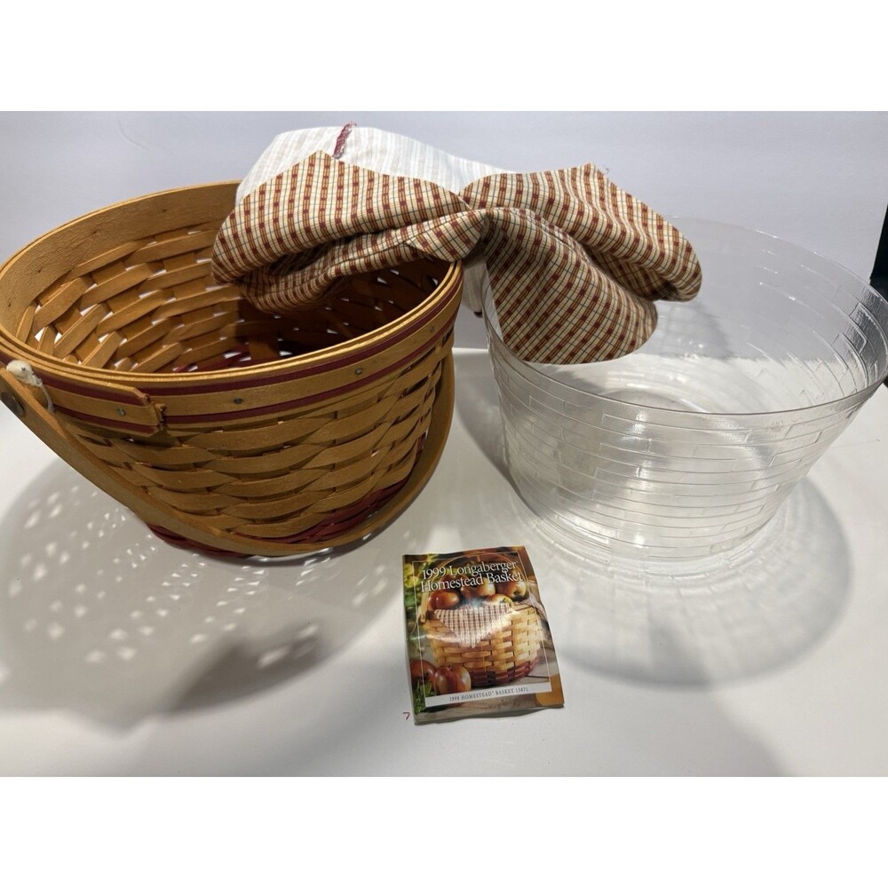 Longaberger 1999 Homestead Basket #13871 Complete W/ Liner , Protector, Brochure